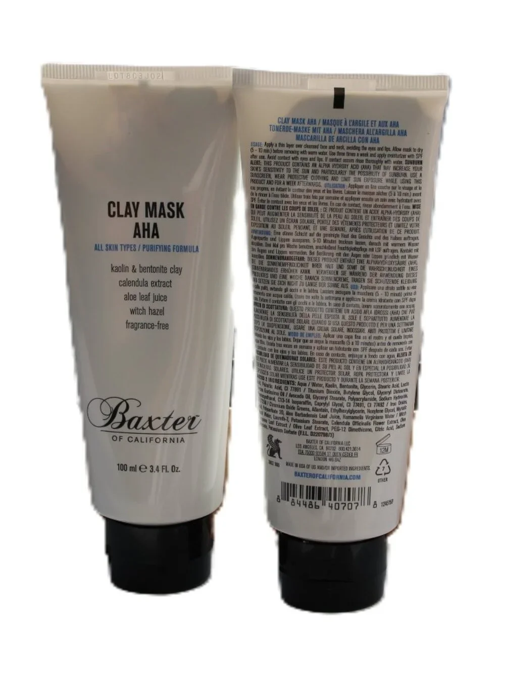 Baxter Of California Clay Mask AHA 3.4 oz (lot of 2)